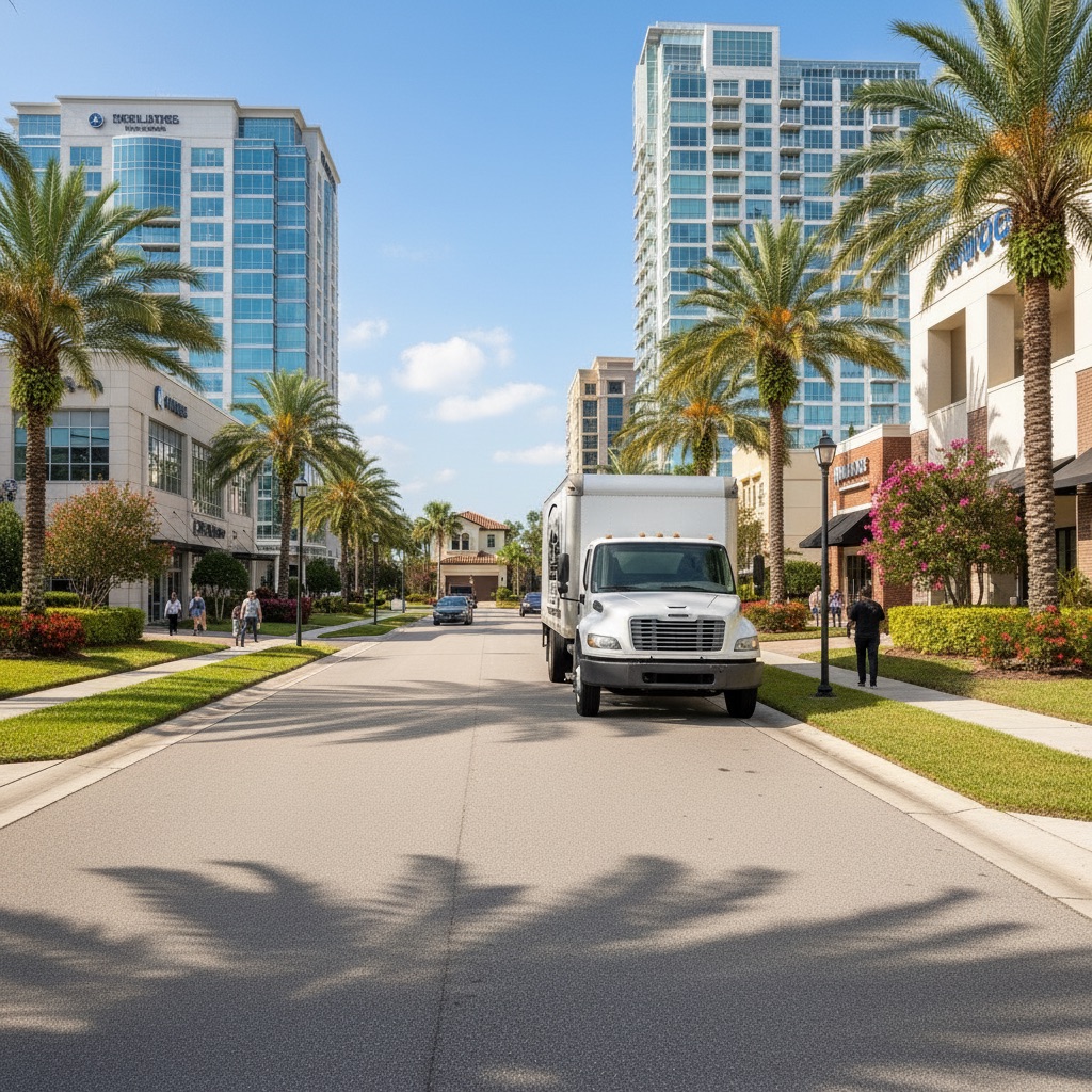 CVE truck in Orlando neighborhood